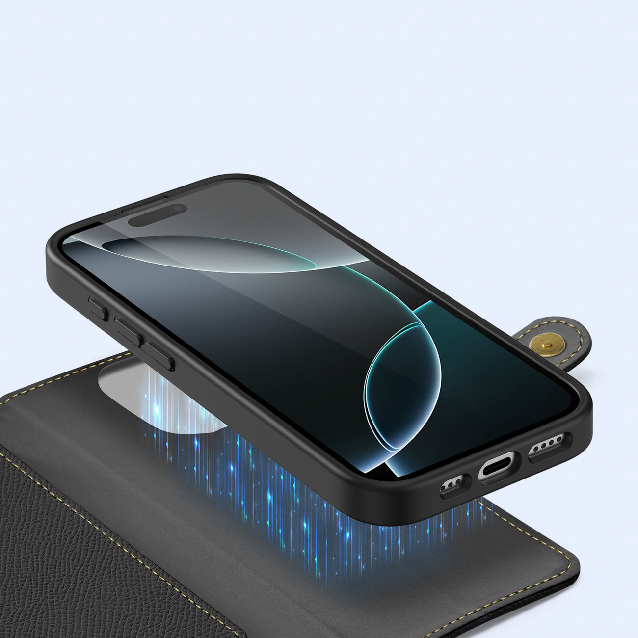 Dux Ducis Lawa odinis dėklas iPhone 16 Pro – juodas