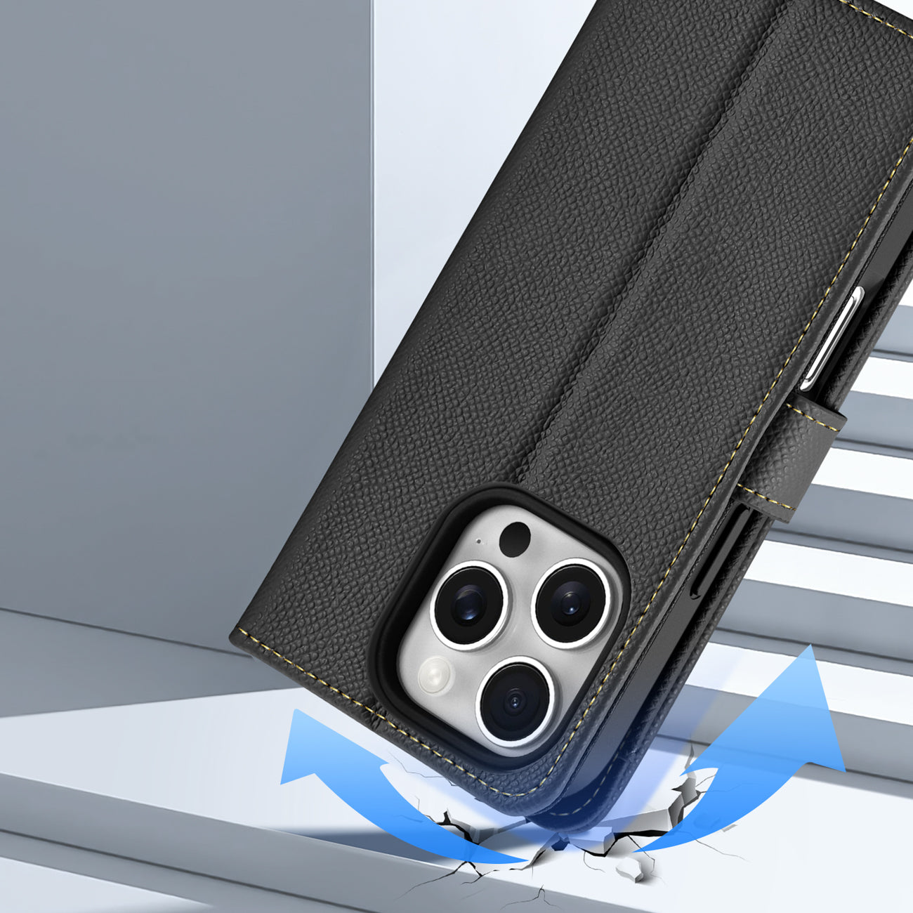Dux Ducis Lawa odinis dėklas iPhone 16 Pro Max – juodas