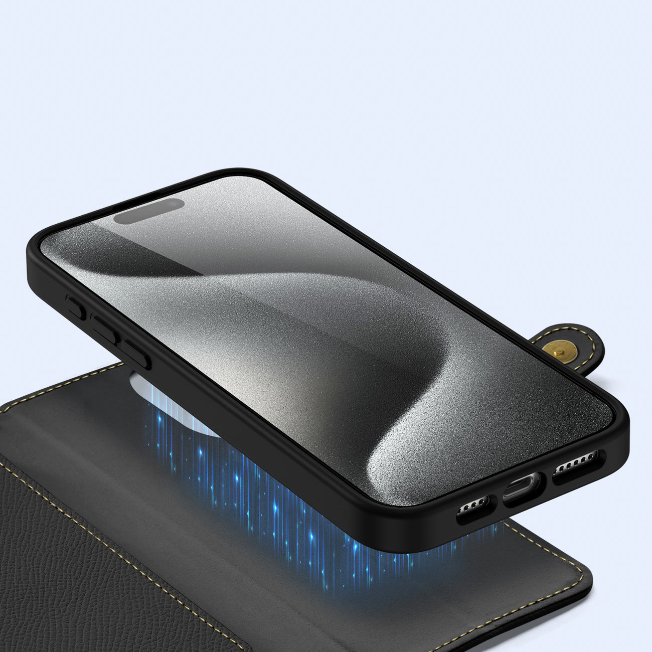 Dux Ducis Lawa odinis dėklas iPhone 15 Pro – juodas