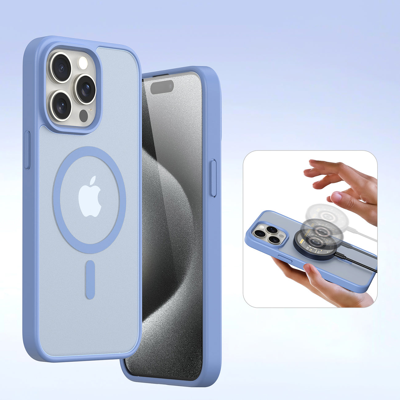 Dux Ducis Lawa odinis dėklas iPhone 15 Pro – mėlynas