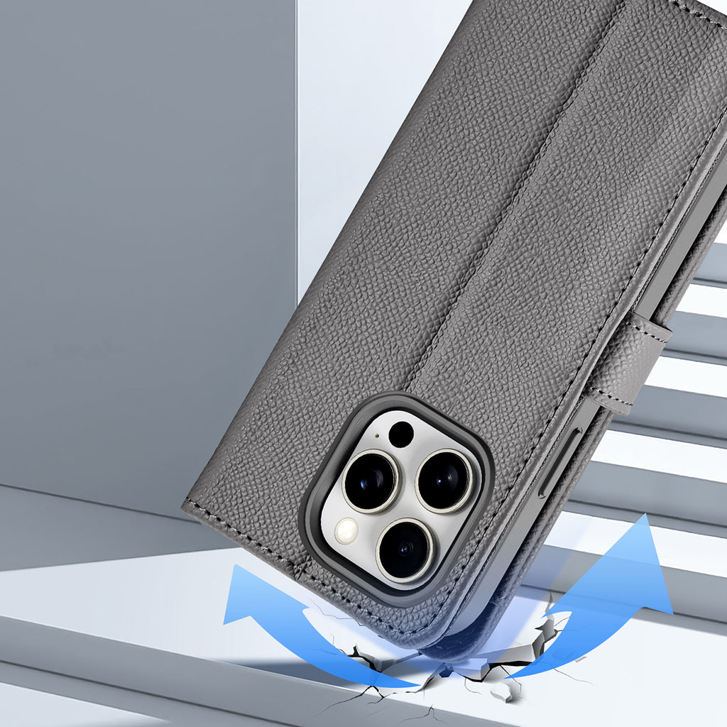 Dux Ducis Lawa odinis dėklas iPhone 15 Pro Max – pilkas