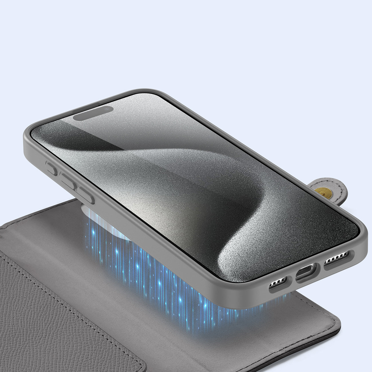 Dux Ducis Lawa odinis dėklas iPhone 15 Pro Max – pilkas