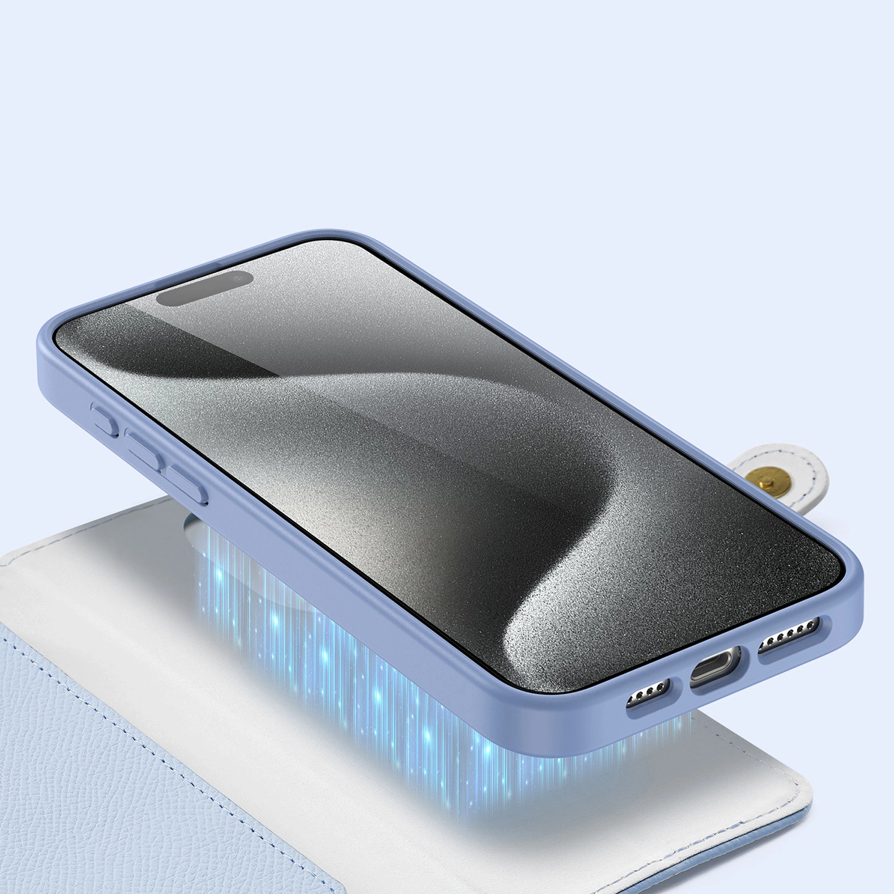 Dux Ducis Lawa odinis dėklas iPhone 15 Pro Max – mėlynas