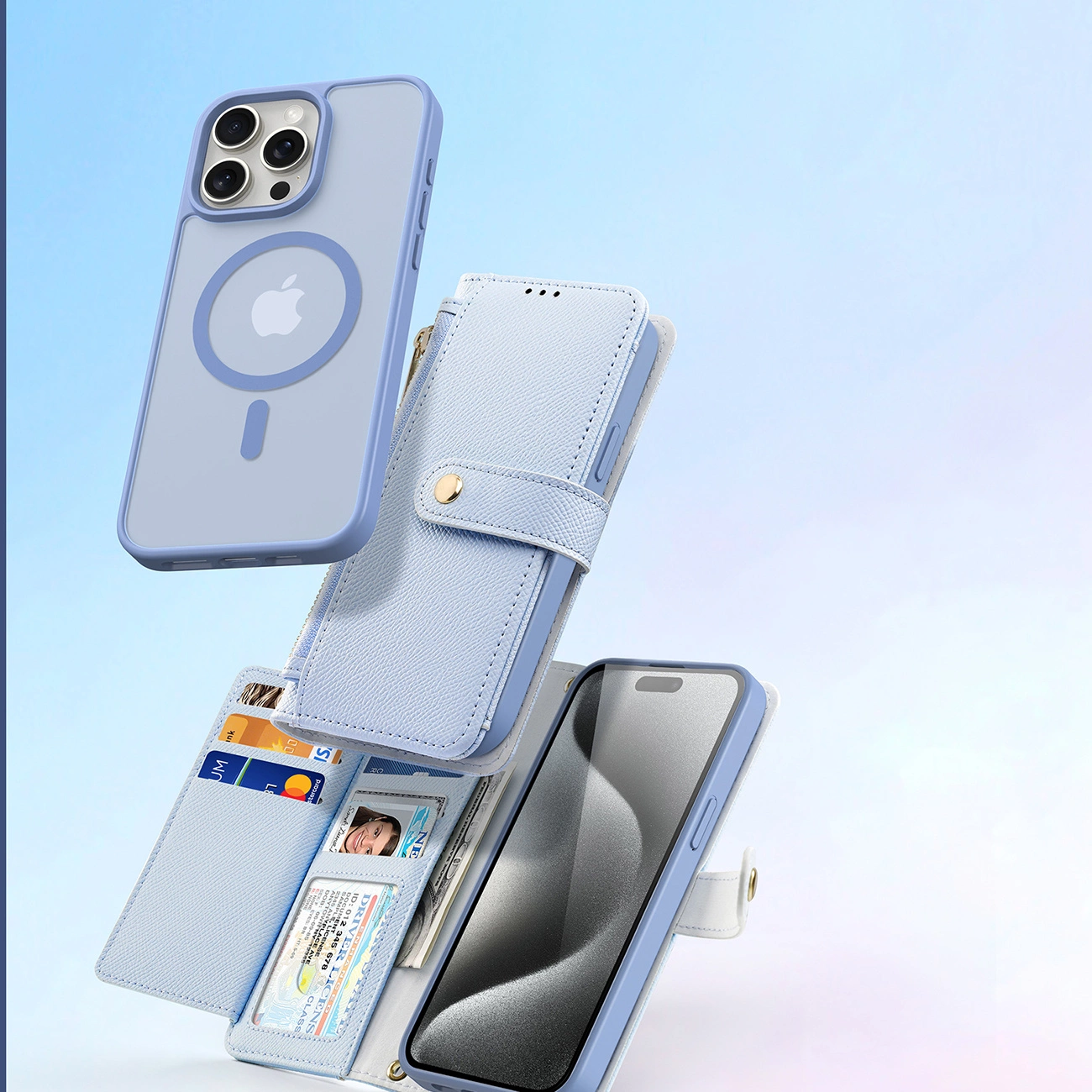Dux Ducis Lawa odinis dėklas iPhone 15 Pro Max – mėlynas