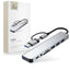 Tech-Protect HB06 HUB adapteris 8in1 TYPE-C + USB2.0 + USB3.0 + SD/TF + AV3.5 - pilka -- USB Adapters