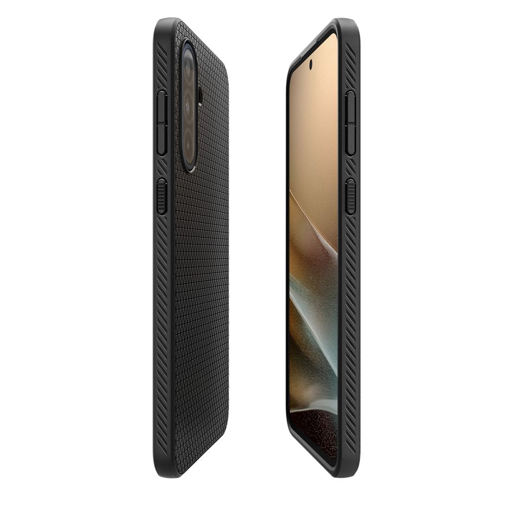 Spigen Liquid Air dėklas Samsung Galaxy A36 5G – juodas -- Samsung Galaxy A36 5G