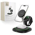 Tech-Protect QI15W-A46 3in1 magnetinis MagSafe indukcinis įkroviklis - juodas -- Cell phone chargers