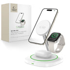 Tech-Protect QI15W-A46 3in1 magnetinis MagSafe indukcinis įkroviklis - baltas -- Cell phone chargers