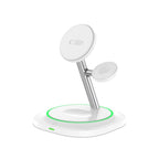 Tech-Protect QI15W-A46 3in1 magnetinis MagSafe indukcinis įkroviklis - baltas -- Cell phone chargers