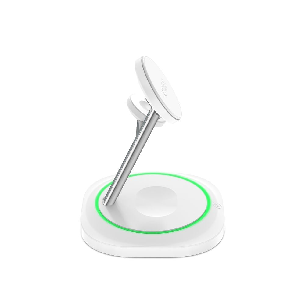 Tech-Protect QI15W-A46 3in1 magnetinis MagSafe indukcinis įkroviklis - baltas -- Cell phone chargers