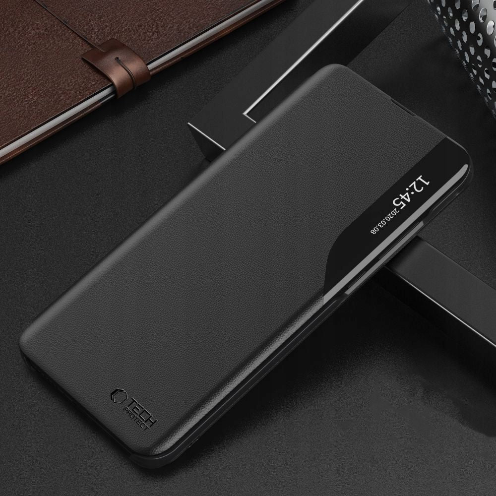 Tech-Protect Smart View dėklas Xiaomi Redmi 12 – juodas -- Xiaomi Redmi 12
