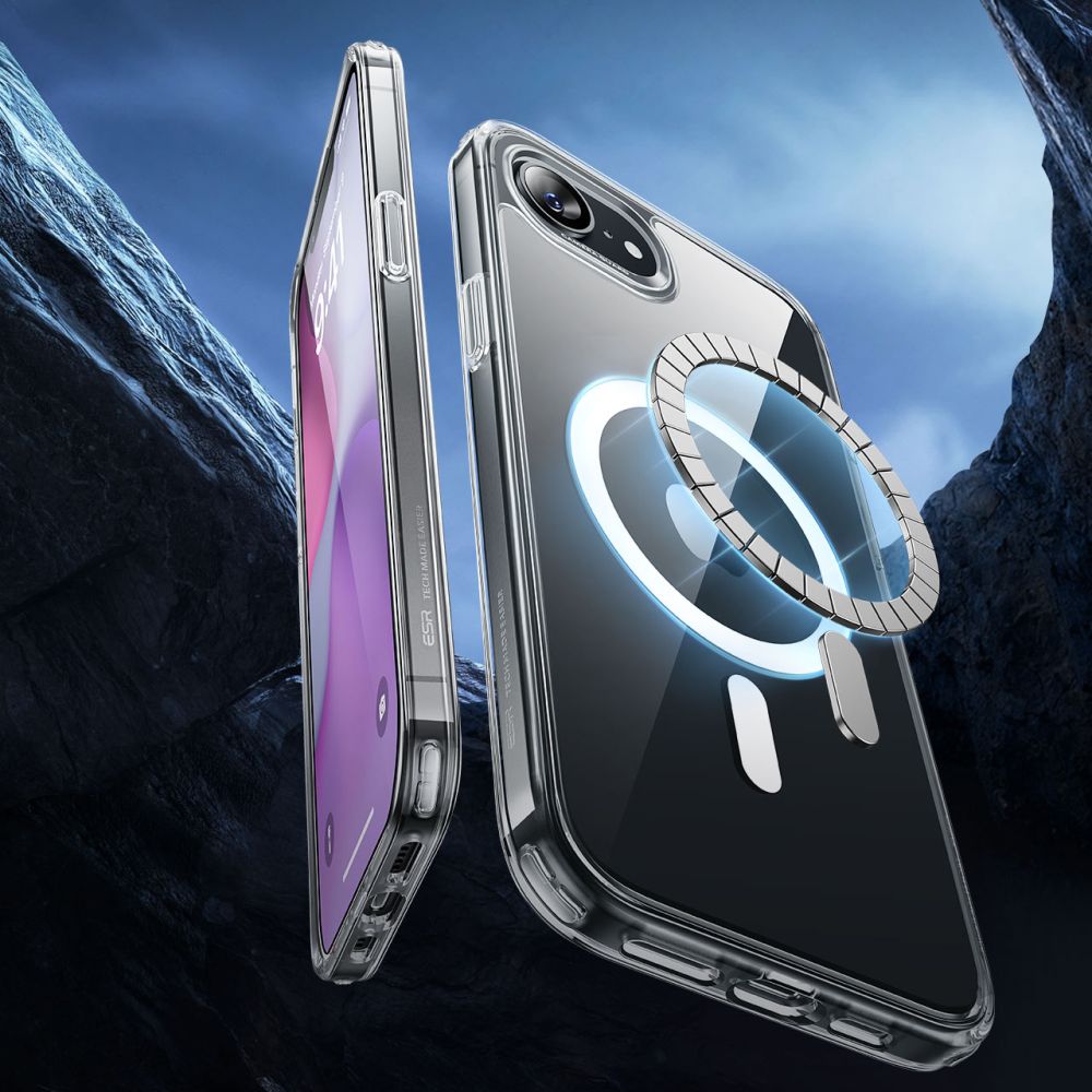 ESR HaloLock MagSafe dėklas iPhone 16e – skaidrus -- iPhone 16e