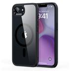 ESR Klasikinis hibridinis Halolock MagSafe Dėklas, skirtas iPhone 16e / 17e - Skaidrus-juodas -- iPhone 16e / iPhone 17e