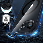ESR Klasikinis hibridinis Halolock MagSafe Dėklas, skirtas iPhone 16e / 17e - Skaidrus-juodas -- iPhone 16e / iPhone 17e