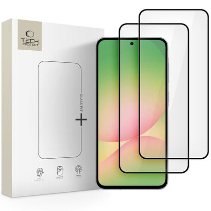 Grūdintas stiklas Samsung Galaxy A36/A56 5G (2 vnt.) – juodas -- Samsung Galaxy A36 5G / Samsung Galaxy A56 5G
