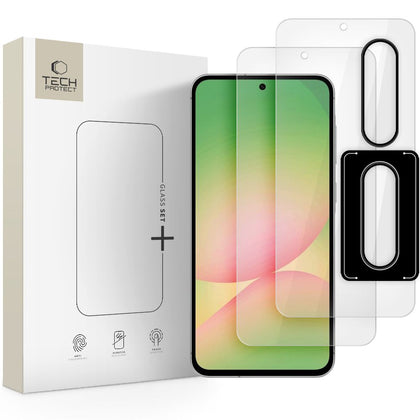 Tech-Protect Glass Set+ stiklo rinkinys Galaxy A36/A56 5G – skaidrus -- Samsung Galaxy A36 5G / Samsung Galaxy A56 5G