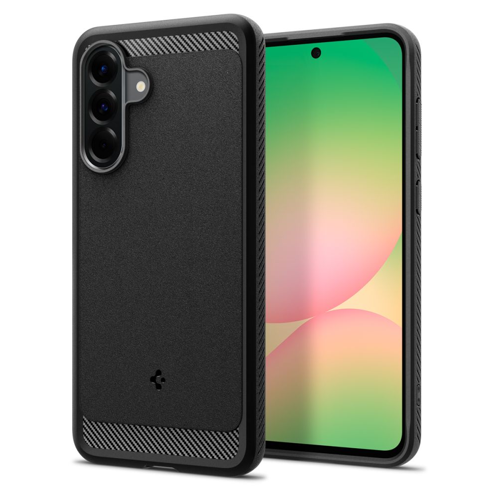 Spigen Rugged Armor dėklas Samsung Galaxy A56 5G – juodas