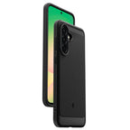 Spigen Rugged Armor dėklas Samsung Galaxy A56 5G – juodas