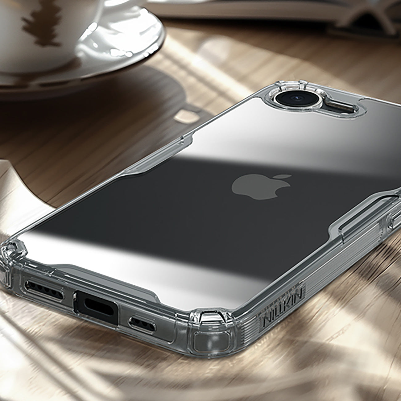 Nillkin Nature Pro skaidrus TPU dėklas iPhone 16e