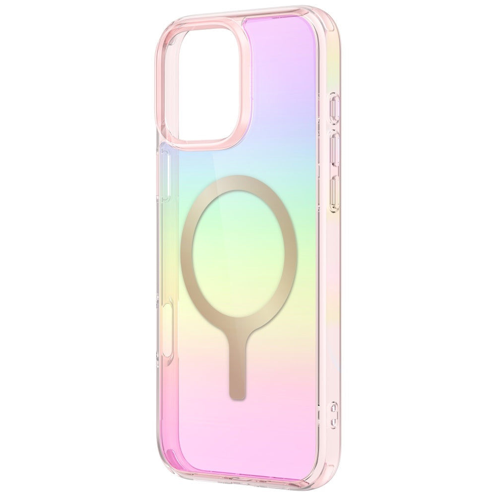 Uniq Iridescia MagClick dėklas iPhone 16 Pro – rožinis