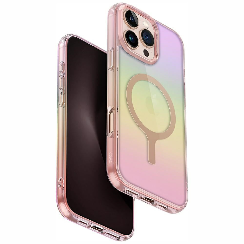 Uniq Iridescia MagClick dėklas iPhone 16 Pro Max – rožinis