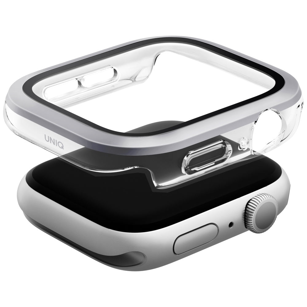 Uniq Voute dėklas Apple Watch 42 mm su stiklu – sidabrinis