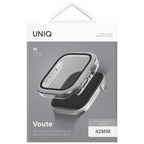 Uniq Voute dėklas Apple Watch 42 mm su stiklu – sidabrinis