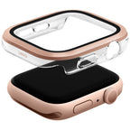 Uniq Voute dėklas Apple Watch 46 mm su stiklu – rožinis auksas