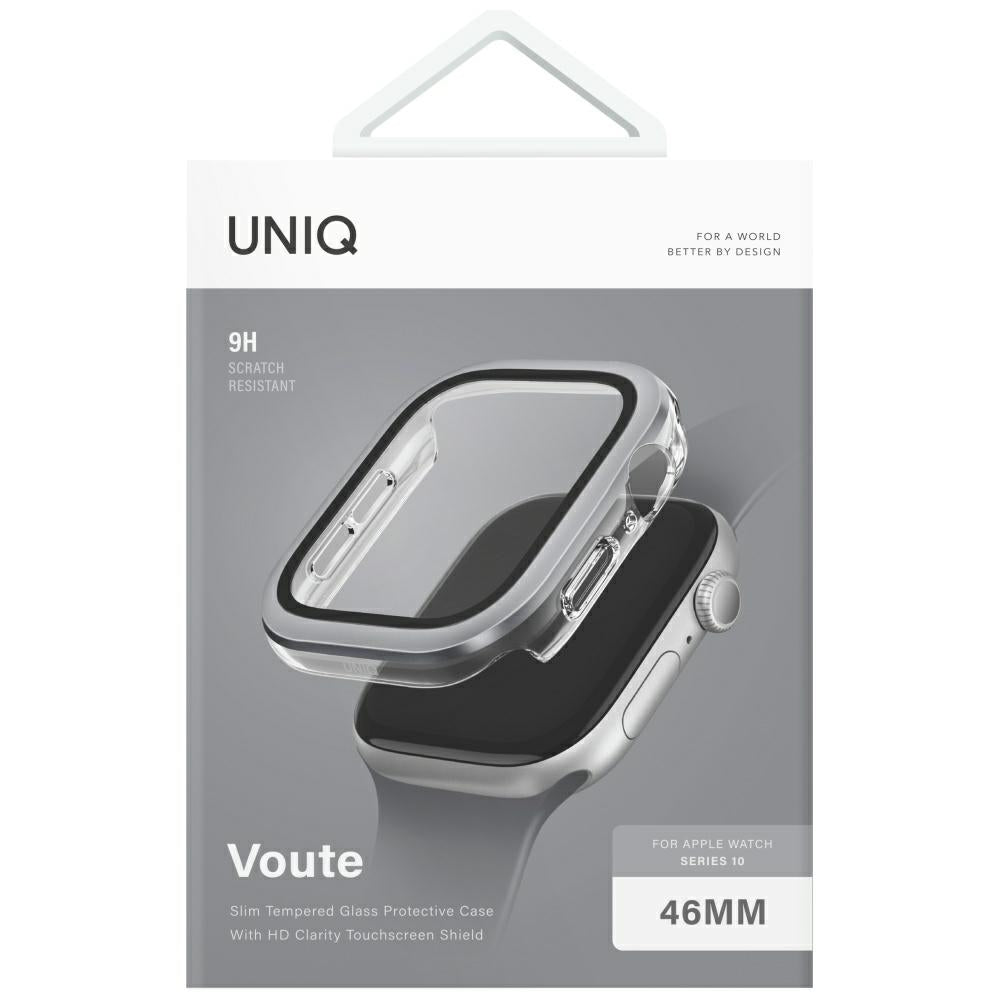 Uniq Voute dėklas Apple Watch 10/11 46 mm – sidabrinis