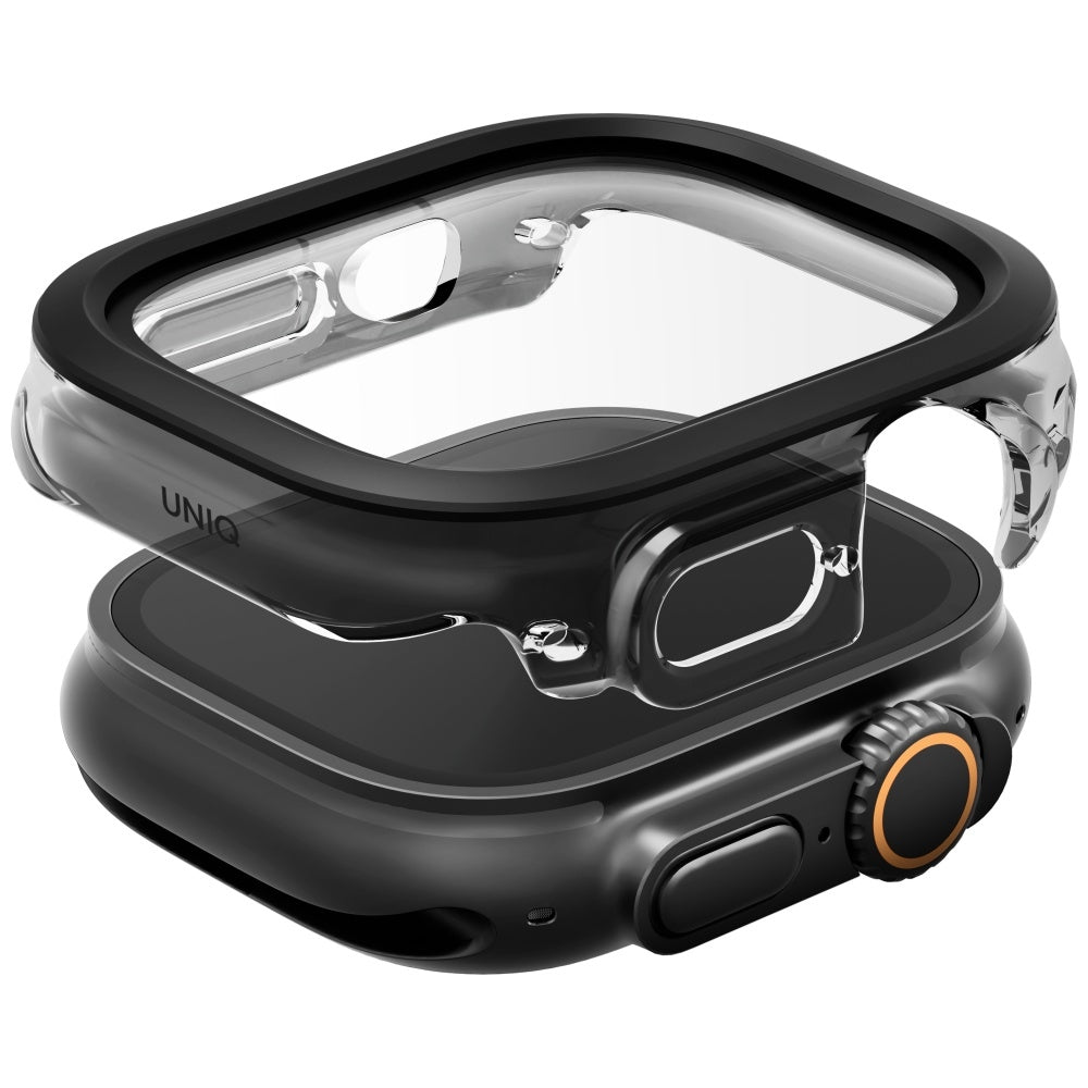 Uniq Voute dėklas Apple Watch Ultra 49 mm su stiklu – juodas