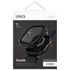 Uniq Voute dėklas Apple Watch Ultra 49 mm su stiklu – juodas