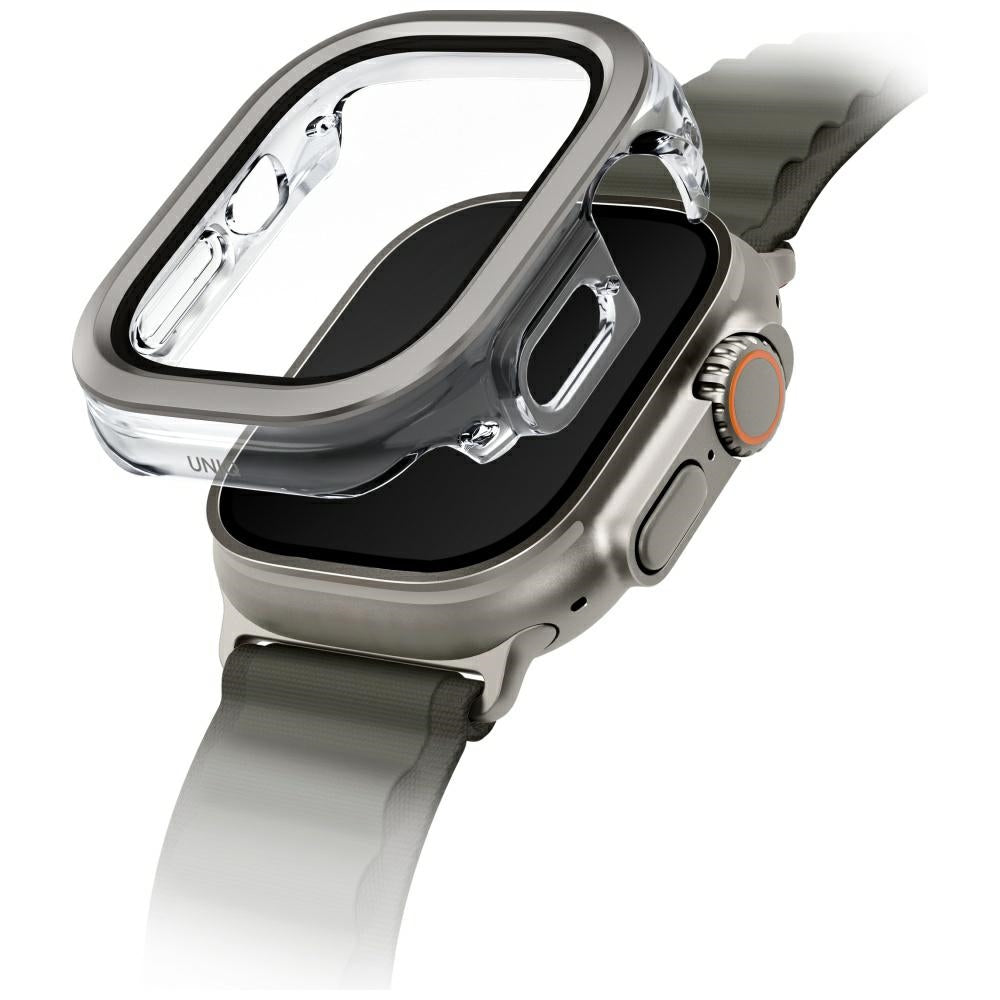 Uniq Voute dėklas Apple Watch Ultra 49 mm – sidabrinis