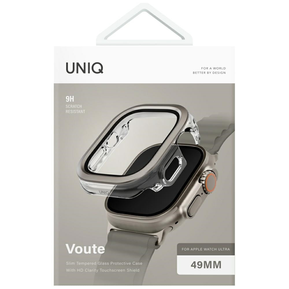 Uniq Voute dėklas Apple Watch Ultra 49 mm – sidabrinis