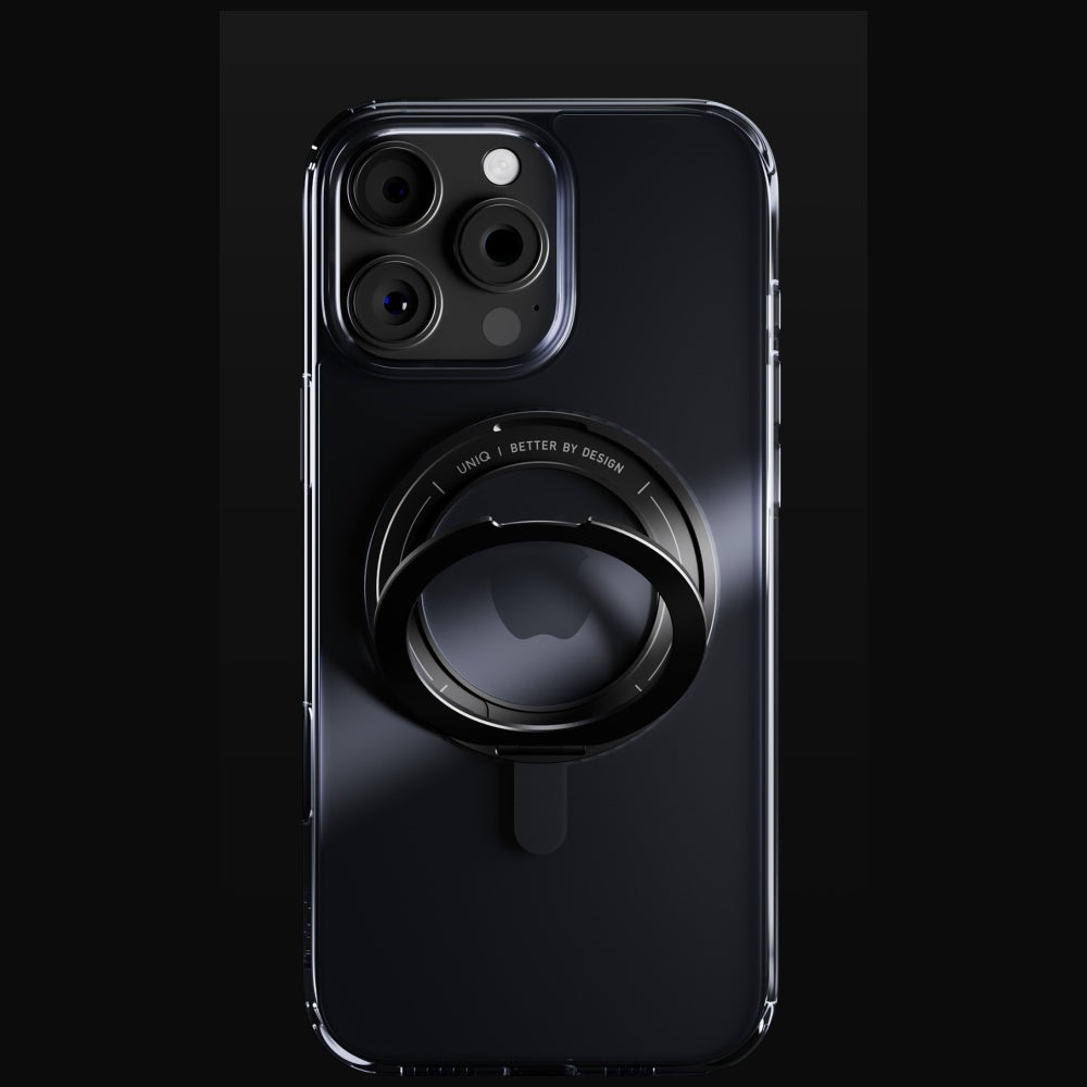 Uniq Swivix 360 dėklas iPhone 16 Pro – juodas