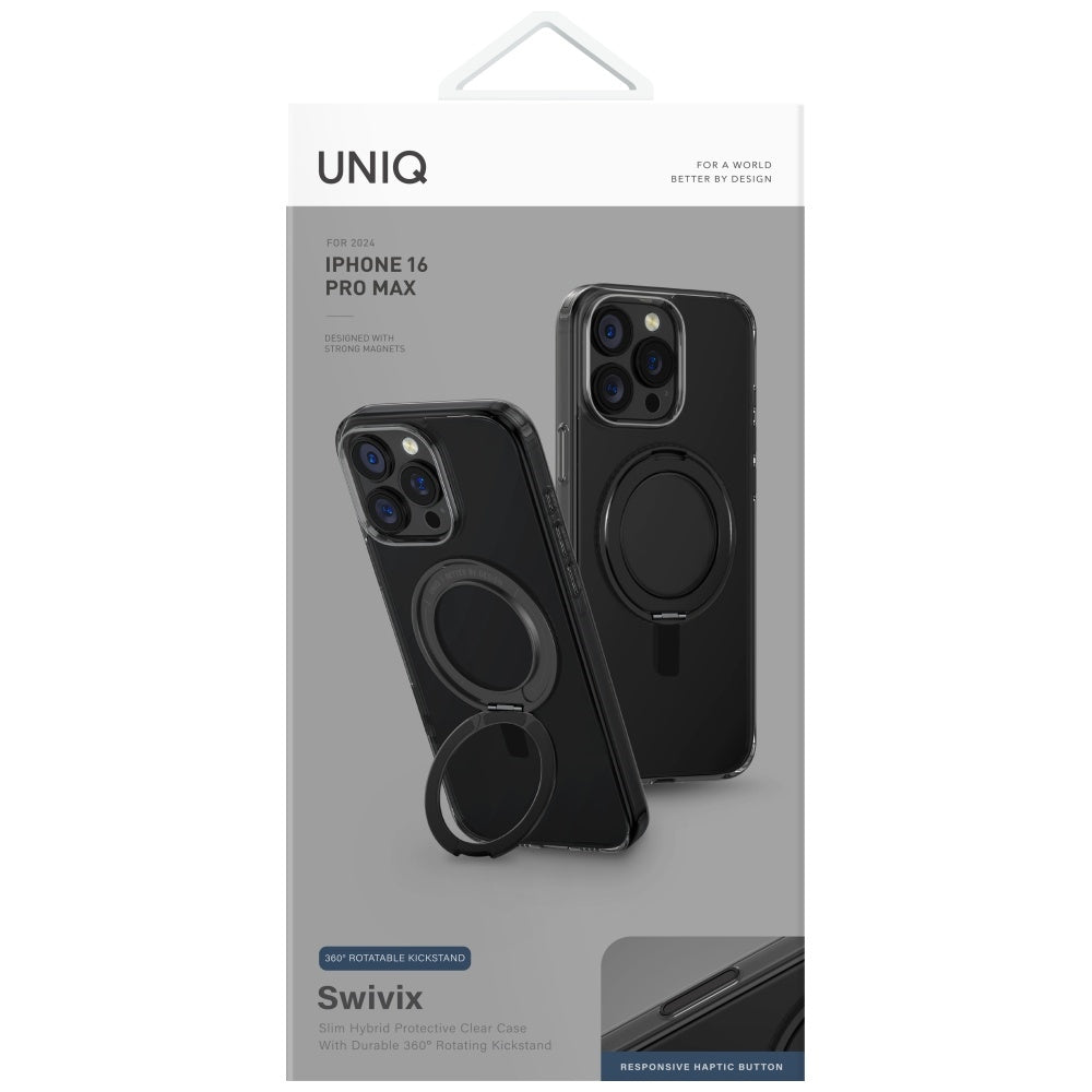 Swivix 360 dėklas iPhone 16 Pro Max – juodas