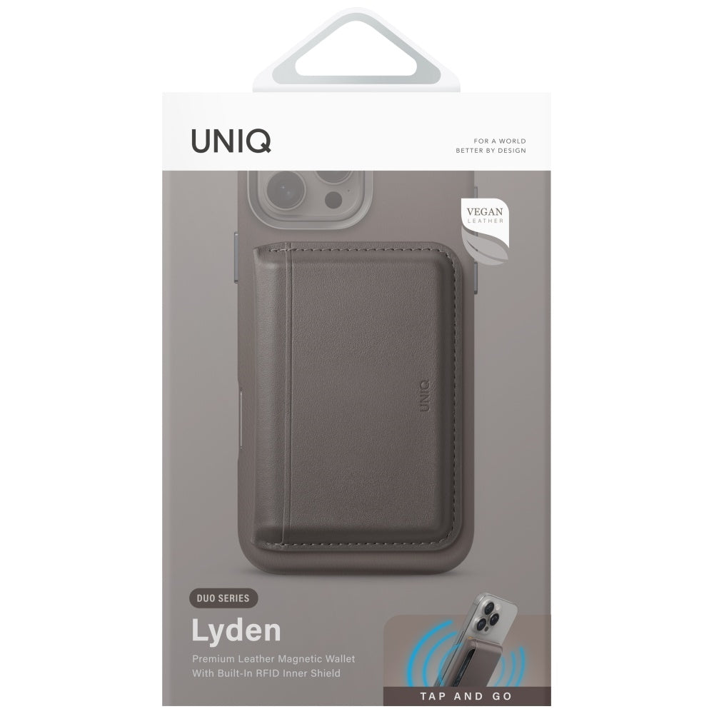 Uniq Lyden DS RFID magnetinė piniginė su telefono stovu - pilka -- Uncategorized