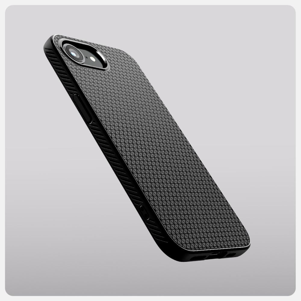 Spigen Liquid Air MagSafe dėklas iPhone 16e – matinis juodas -- iPhone 16e