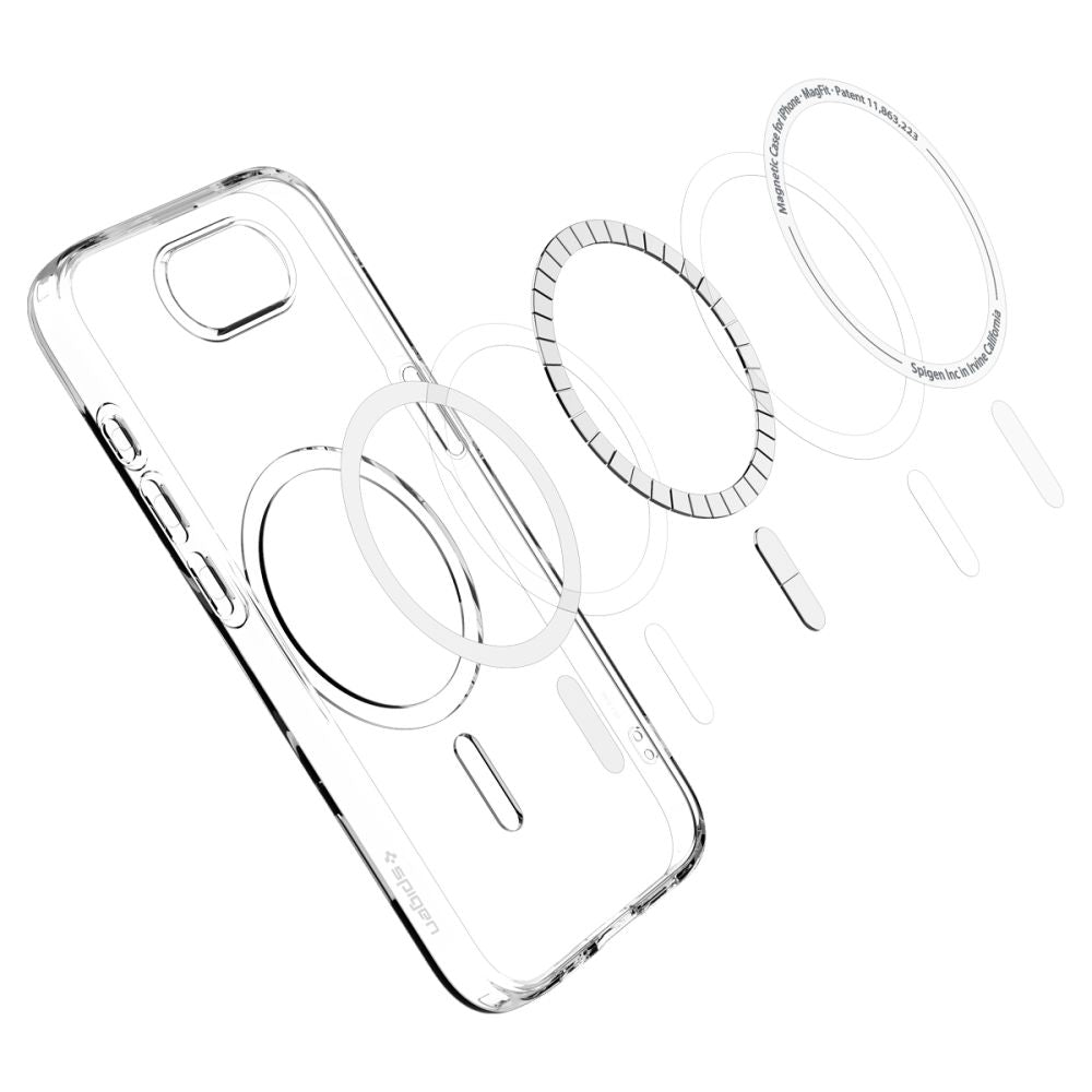 Spigen Liquid Crystal MagSafe dėklas iPhone 16e – skaidrus