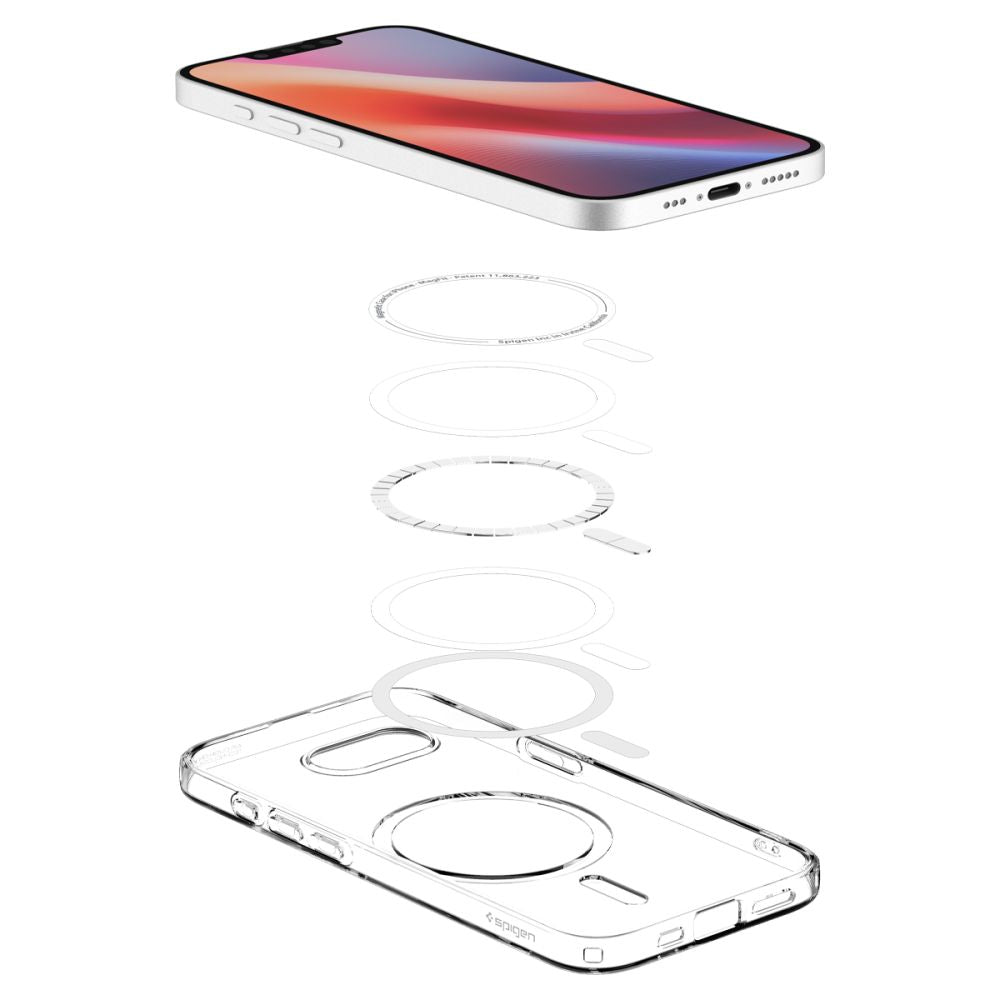 Spigen Liquid Crystal MagSafe dėklas iPhone 16e – skaidrus
