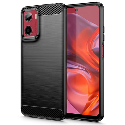 Tech-Protect TPUCarbon dėklas, skirtas Motorola Moto G05 / E15 - juodas -- Motorola Moto G05 / Motorola E15