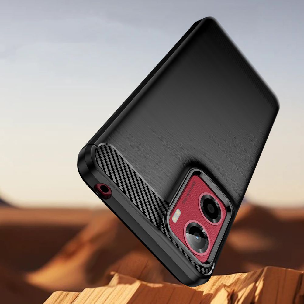 Tech-Protect TPUCarbon dėklas, skirtas Motorola Moto G05 / E15 - juodas -- Motorola Moto G05 / Motorola E15