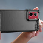 Tech-Protect TPUCarbon dėklas, skirtas Motorola Moto G05 / E15 - juodas -- Motorola Moto G05 / Motorola E15