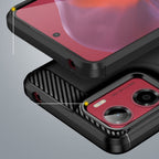 Tech-Protect TPUCarbon dėklas, skirtas Motorola Moto G05 / E15 - juodas -- Motorola Moto G05 / Motorola E15