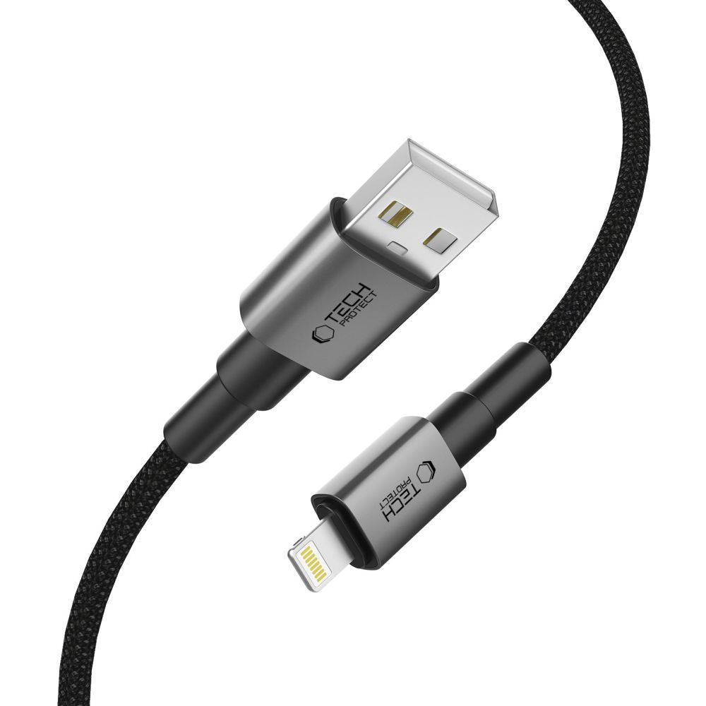 Tech-Protect Ultraboost DNA USB-A / Lightning laidas 12W/2.4A 25 cm - pilkas -- Cell phone cables