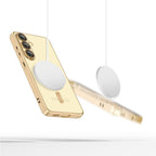MagSafe dėklas Samsung Galaxy A56 5G – skaidrus auksinis -- Samsung Galaxy A56 5G