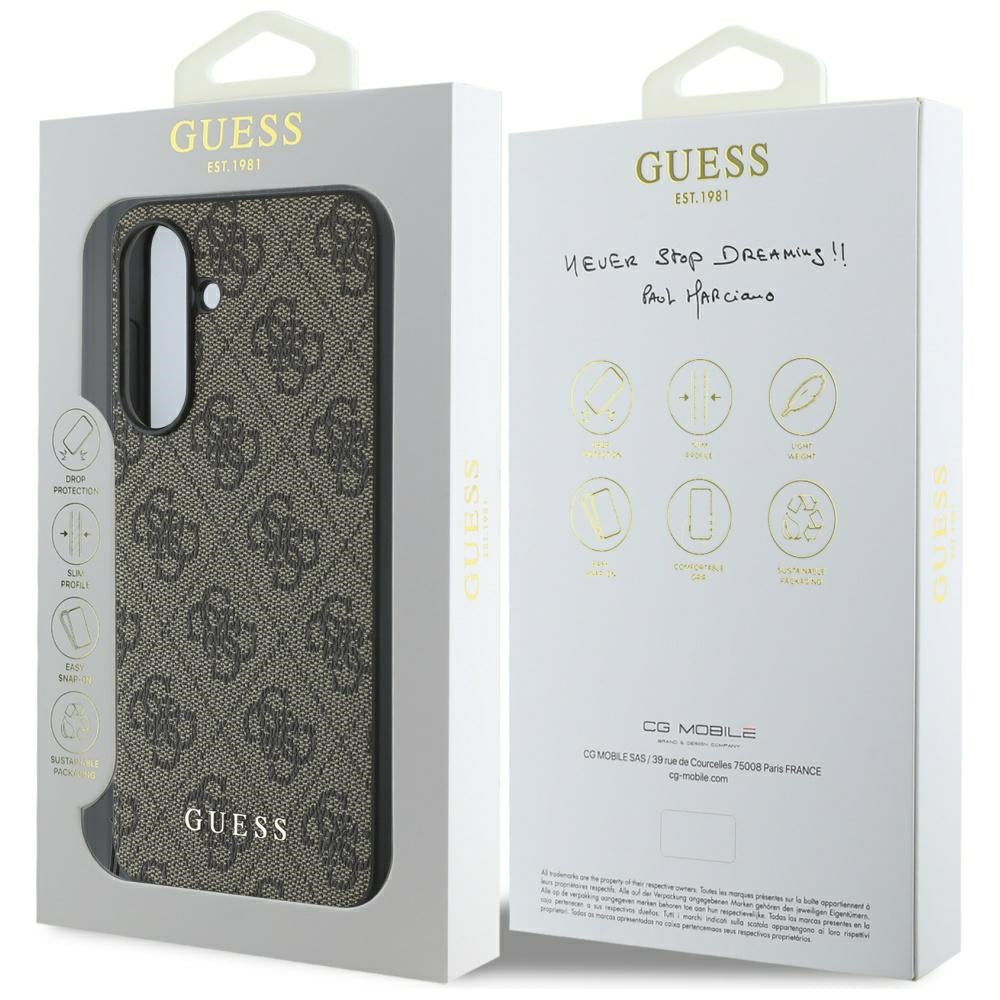 Guess 4G Charms Collection dėklas Samsung Galaxy A56 - Rudas -- Samsung Galaxy A56