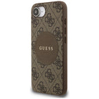 Guess MagSafe dėklas iPhone 16e – rudas