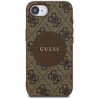 Guess MagSafe dėklas iPhone 16e – rudas