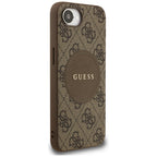 Guess MagSafe dėklas iPhone 16e – rudas
