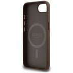 Guess MagSafe dėklas iPhone 16e – rudas